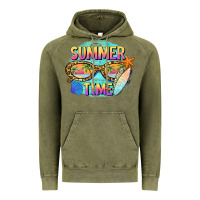 Vintage Olive summer time sunset glasses Vintage Hoodie - BarkalooDesign