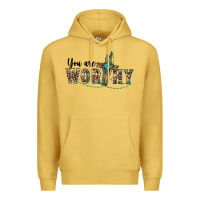 Antique Gold you are worthy cross Premium Hoodie - BarkalooDesign