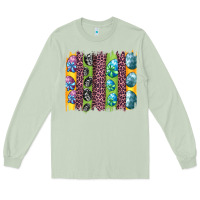 Matcha easter eggs and leopard brushstrokes Long Sleeve Tee - Artiststas