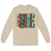Mushroom easter eggs and leopard brushstrokes Long Sleeve Tee - Artiststas