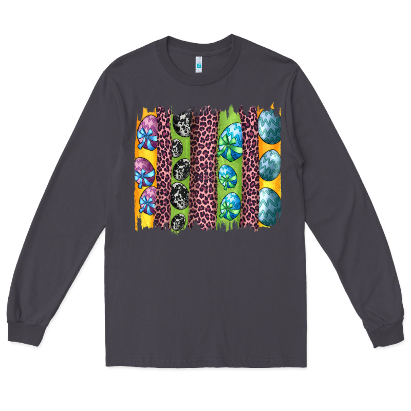 Easter Eggs And Leopard Brushstrokes Long Sleeve Tee by Artiststas | Teevron
