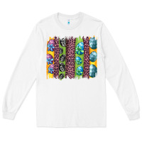 White easter eggs and leopard brushstrokes Long Sleeve Tee - Artiststas