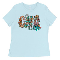 Baby Blue cna life Ladies Tee - RacoonDesign