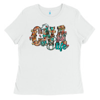 White cna life Ladies Tee - RacoonDesign