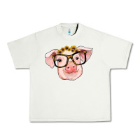 Pistachio sunflowers with pig Urban Heavy Tee - RanaPortraitStore