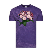 Cloud Purple Mountain Laurel Flower Illustrations Vintage Tee - LillyAllenDesigns