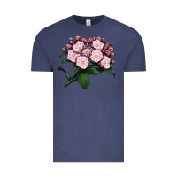Vintage Denim Mountain Laurel Flower Illustrations Vintage Tee - LillyAllenDesigns