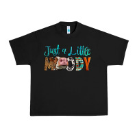 Black Western Just A Little Moody Cow Urban Heavy Tee - LillyAllenDesigns