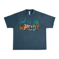 Midnight Navy Western Just A Little Moody Cow Urban Heavy Tee - LillyAllenDesigns