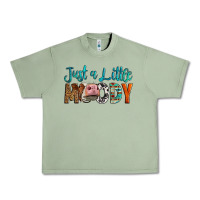 Oil Green Western Just A Little Moody Cow Urban Heavy Tee - LillyAllenDesigns