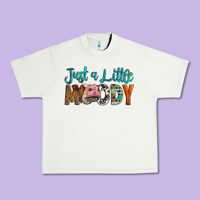 Western Just A Little Moody Cow Urban Heavy Tee Designed By Lillyallendesigns