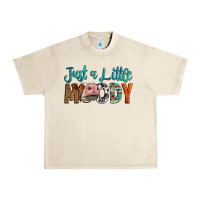 Sandshell Western Just A Little Moody Cow Urban Heavy Tee - LillyAllenDesigns