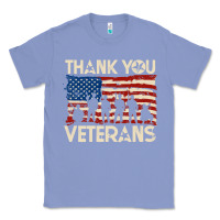 Colony Blue Thank You Veterans American Flag Patriotic Classic Tee - baoMotion