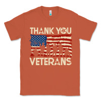 Copper Thank You Veterans American Flag Patriotic Classic Tee - baoMotion