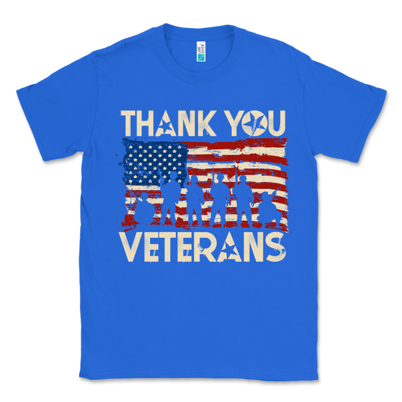 Thank You Veterans American Flag Patriotic Classic Tee by baoMotion | Teevron