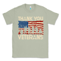 Matcha Thank You Veterans American Flag Patriotic Classic Tee - baoMotion