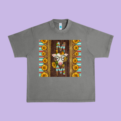 Western Baby Calf Mom Urban Heavy Tee Designed By Lillyallendesigns