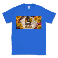 True Royal mess bun mama with sunflowers and colorful leopard license plate Classic Tee - BarkalooDesign