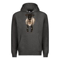 Charcoal Heather suffolk ewe front Premium Hoodie - BarkalooDesign