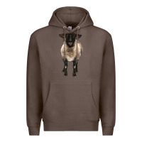 Coffee suffolk ewe front Premium Hoodie - BarkalooDesign