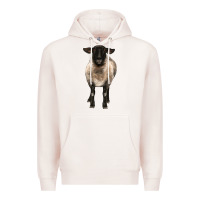 Pale Pink suffolk ewe front Premium Hoodie - BarkalooDesign