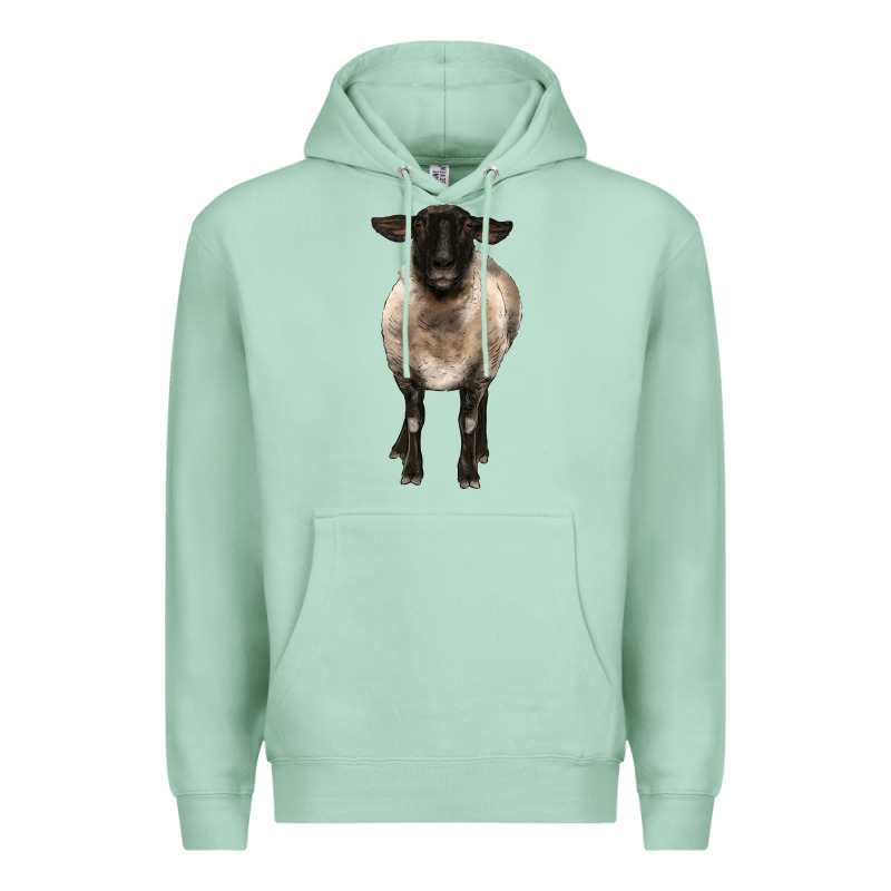 Suffolk Ewe Front Premium Hoodie by BarkalooDesign | Teevron