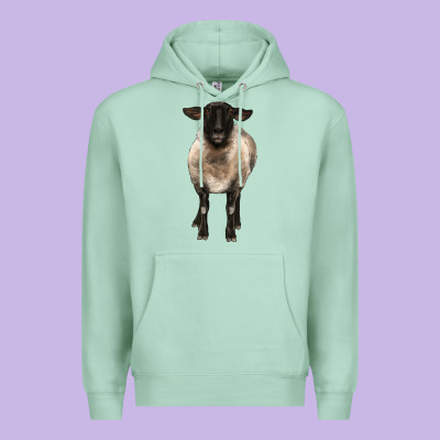 Suffolk Ewe Front Premium Hoodie Designed By Barkaloodesign