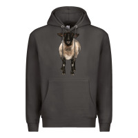 Smoke suffolk ewe front Premium Hoodie - BarkalooDesign