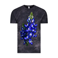 Cloud Black Bluebonnet Flower Illustrations Vintage Tee - LillyAllenDesigns