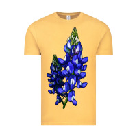 Vintage Mustard Bluebonnet Flower Illustrations Vintage Tee - LillyAllenDesigns