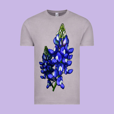 Bluebonnet Flower Illustrations Vintage Tee Designed By Lillyallendesigns
