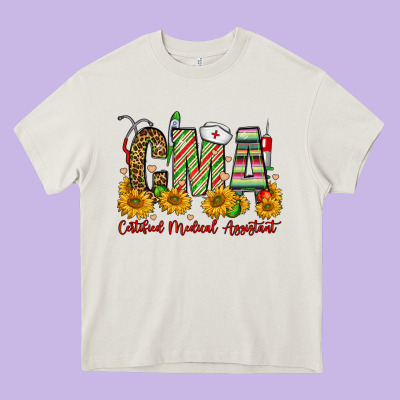 Christmas Cma Certified Medical Assistant Heavy Core Tee Designed By Fadigitalartstudio