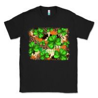 Black st.patricks plaid  green glitter cowhide  leopard Classic Tee - FaDigitalArtStudio