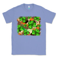 Colony Blue st.patricks plaid  green glitter cowhide  leopard Classic Tee - FaDigitalArtStudio
