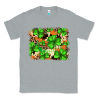 Heather Grey st.patricks plaid  green glitter cowhide  leopard Classic Tee - FaDigitalArtStudio