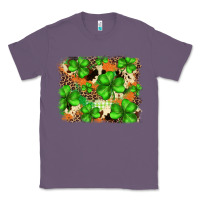 Lavender st.patricks plaid  green glitter cowhide  leopard Classic Tee - FaDigitalArtStudio