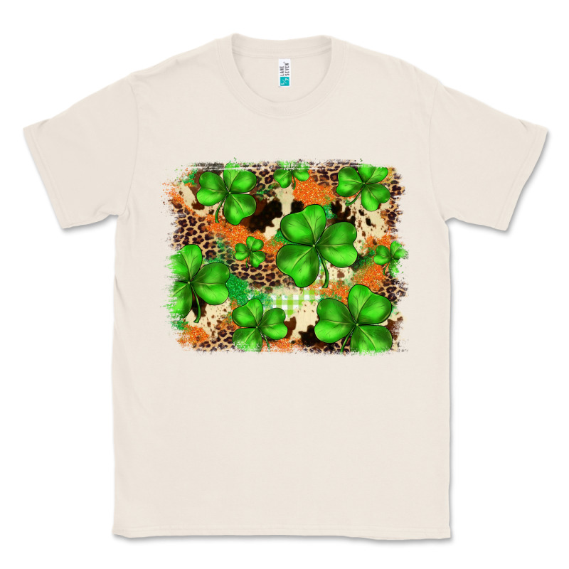 St.patricks Plaid  Green Glitter Cowhide  Leopard Classic Tee by FaDigitalArtStudio | Teevron