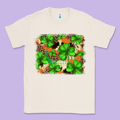 St.patricks Plaid  Green Glitter Cowhide  Leopard Classic Tee Designed By Fadigitalartstudio