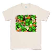 Natural st.patricks plaid  green glitter cowhide  leopard Classic Tee - FaDigitalArtStudio