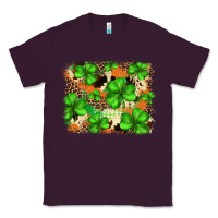 Plum st.patricks plaid  green glitter cowhide  leopard Classic Tee - FaDigitalArtStudio