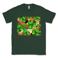 Sports Green st.patricks plaid  green glitter cowhide  leopard Classic Tee - FaDigitalArtStudio