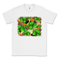 White st.patricks plaid  green glitter cowhide  leopard Classic Tee - FaDigitalArtStudio