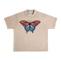 French Oak Patriotic American Butterfly Urban Heavy Tee - LillyAllenDesigns