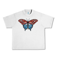 Lunar Rock Patriotic American Butterfly Urban Heavy Tee - LillyAllenDesigns