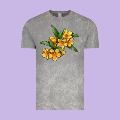 Yellow Jessamine Flower Illustrations Vintage Tee Designed By Lillyallendesigns