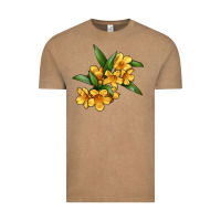 Vintage Coffee Yellow Jessamine Flower Illustrations Vintage Tee - LillyAllenDesigns