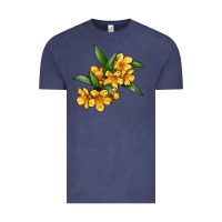 Vintage Denim Yellow Jessamine Flower Illustrations Vintage Tee - LillyAllenDesigns