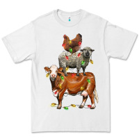 White Christmas cow sheep and chicken Premium Tee - LillyAllenDesigns