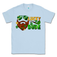 Dusty Blue lucky dude saint patricks bearded man Classic Tee - FaDigitalArtStudio