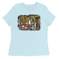 Baby Blue mini western Ladies Tee - RacoonDesign